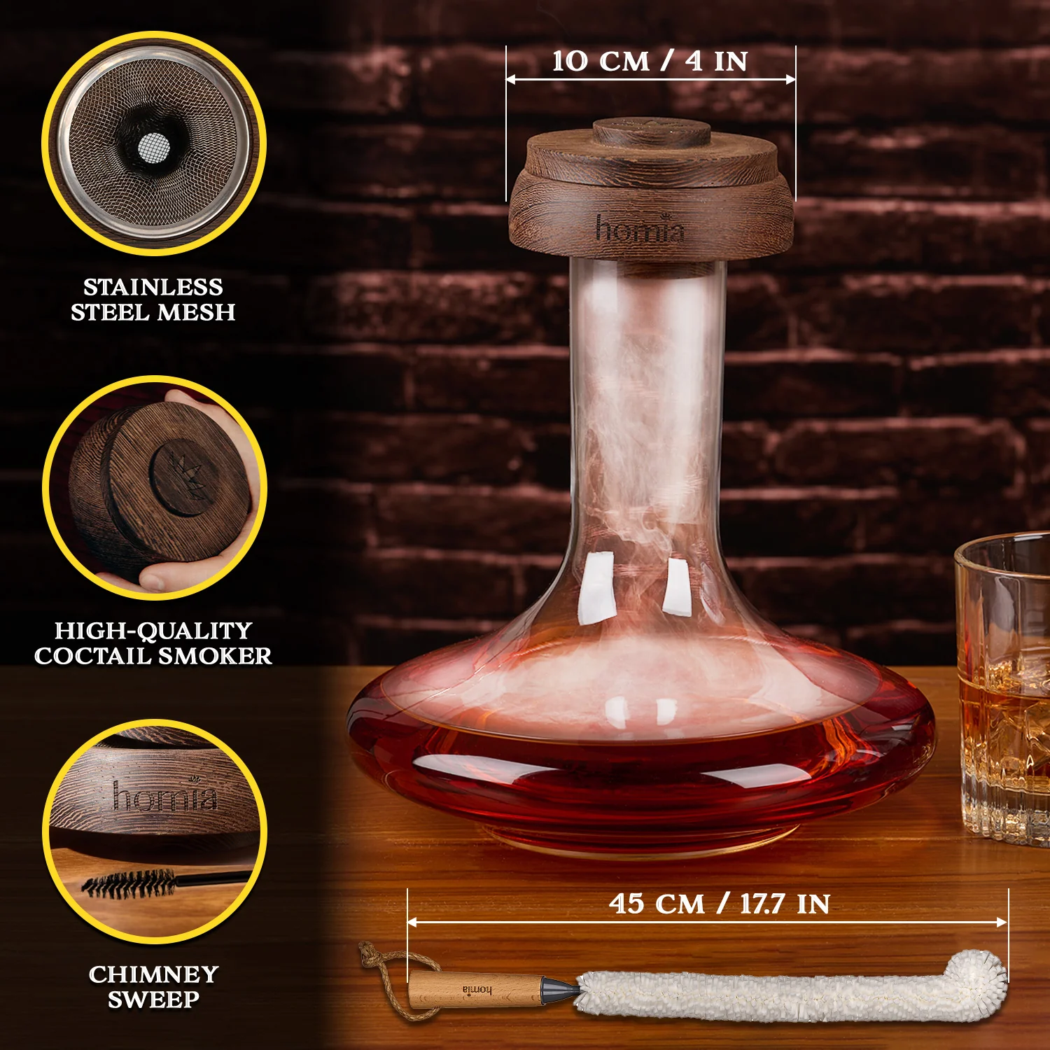 2 in 1 Decanter Set With Drink Smoker - Image 6